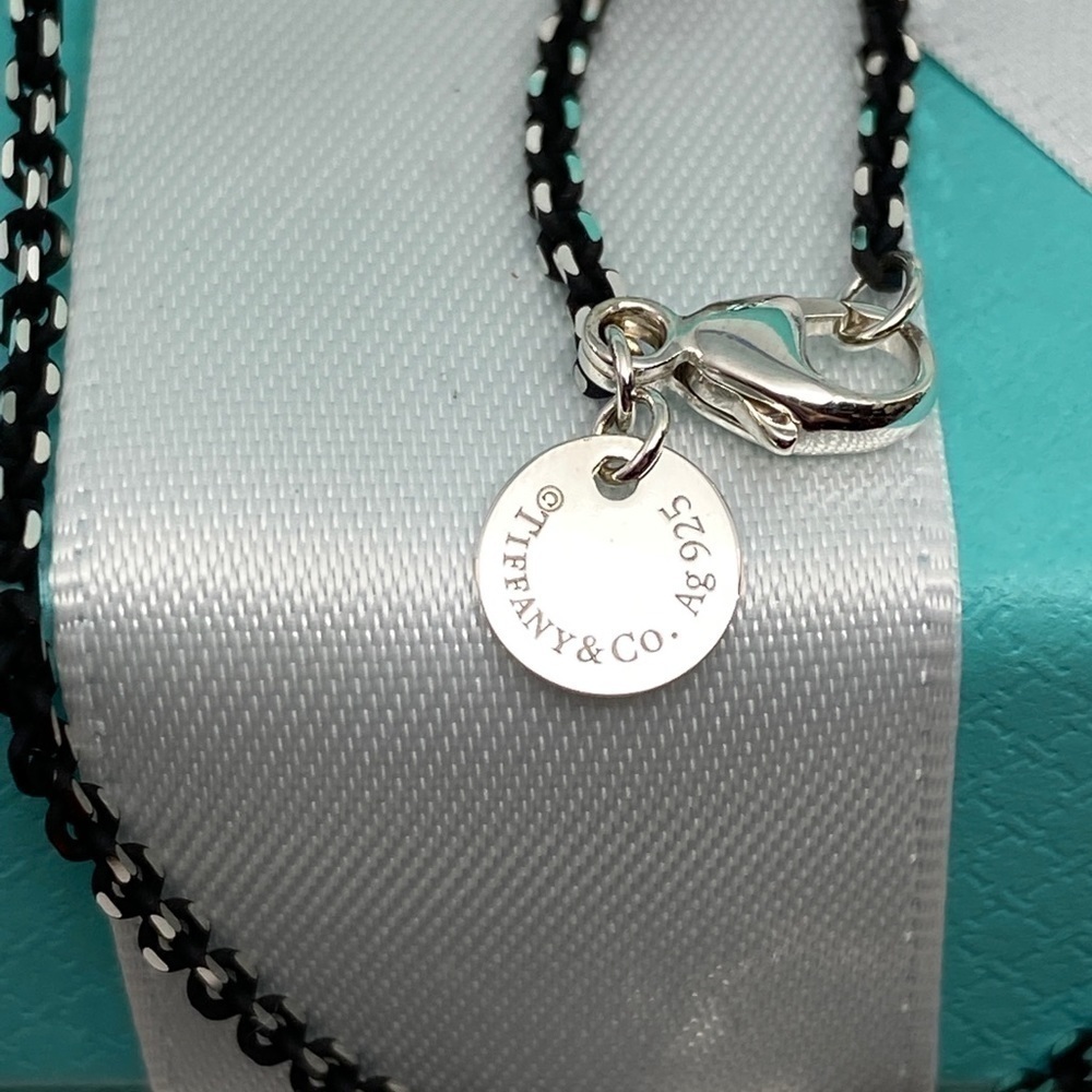 Tiffany & Co. 18” Black Enamel Coated Sparkle Chain Necklace Box Sold out - Picture 3 of 9